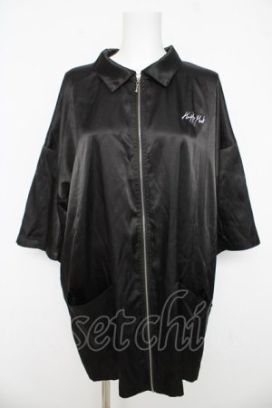 画像: KMK(KINGLY MASK) / 裾ZIPパーカー  黒 Y-26-03-03-069-LO-TS-SZ-ZY