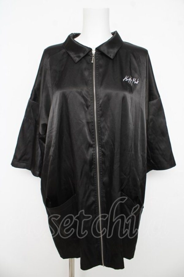 画像1: KMK(KINGLY MASK) / 裾ZIPパーカー  黒 Y-26-03-03-069-LO-TS-SZ-ZY (1)