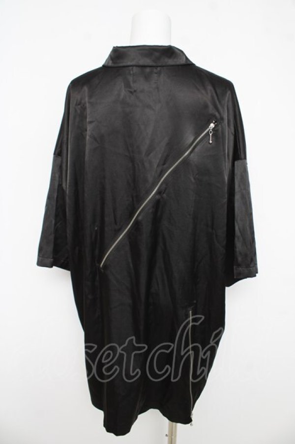 画像2: KMK(KINGLY MASK) / 裾ZIPパーカー  黒 Y-26-03-03-069-LO-TS-SZ-ZY (2)