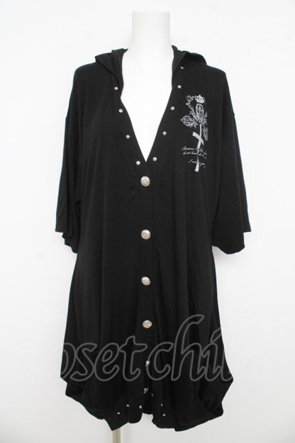 画像1: SEX POT ReVeNGe / フードカーディガン L ブラック Y-26-03-03-078-SP-TO-SZ-ZY (1)