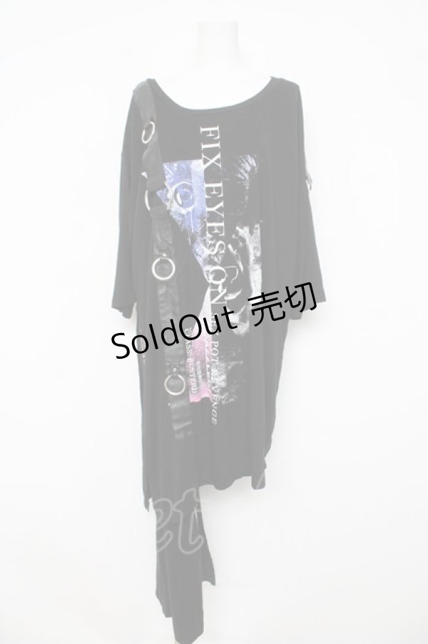 画像1: SEX POT ReVeNGe / FIX EYES SIDE FLAP カットソー L ブラック Y-26-03-03-079-SP-TO-SZ-ZY (1)