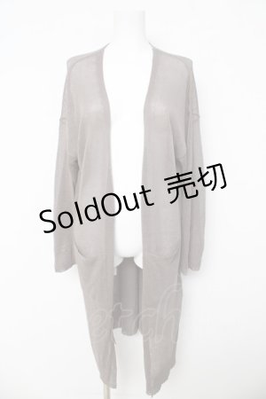 画像: Ozz Croce / 背面プリントロングカーディガン  グレー Y-26-03-03-080-OO-TO-SZ-ZY