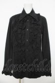 画像1: SEXY DYNAMITE LONDON / フロントフリルブラウス men's F ブラック Y-26-03-03-083-PU-BL-SZ-ZY (1)