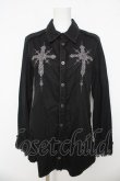 画像1: ALGONQUINS / クロス刺繍ロングブラウス 2 ブラック Y-26-03-03-084-AL-BL-SZ-ZY (1)
