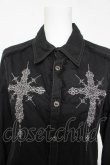 画像3: ALGONQUINS / クロス刺繍ロングブラウス 2 ブラック Y-26-03-03-084-AL-BL-SZ-ZY (3)