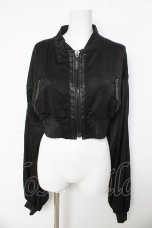 画像: Qutie Frash /  バックメッシュショートトップス  黒 Y-26-03-03-087-QU-TO-SZ-ZY