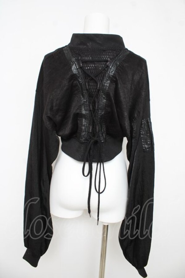 画像2: Qutie Frash /  バックメッシュショートトップス  黒 Y-26-03-03-087-QU-TO-SZ-ZY (2)