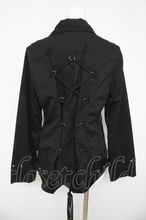 画像2: ALGONQUINS / ダブルZIPライダース風ジャケット ユニセックス ブラック Y-26-03-03-089-AL-JA-SZ-ZY (2)