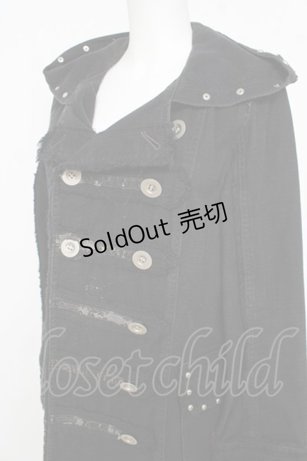 画像3: ALGONQUINS / ダブルボタンジャケット 1 黒 Y-26-03-03-091-AL-JA-SZ-ZY (3)