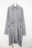 画像1: Ozz conte / ビッグシルエットシャツワンピース  ライトグレー Y-26-03-03-100-OO-OP-SZ-ZY (1)
