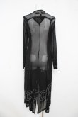 画像2: Ozz Croce / シースルーロングZIPカーディガン  黒 Y-26-03-03-102-OO-TO-SZ-ZY (2)