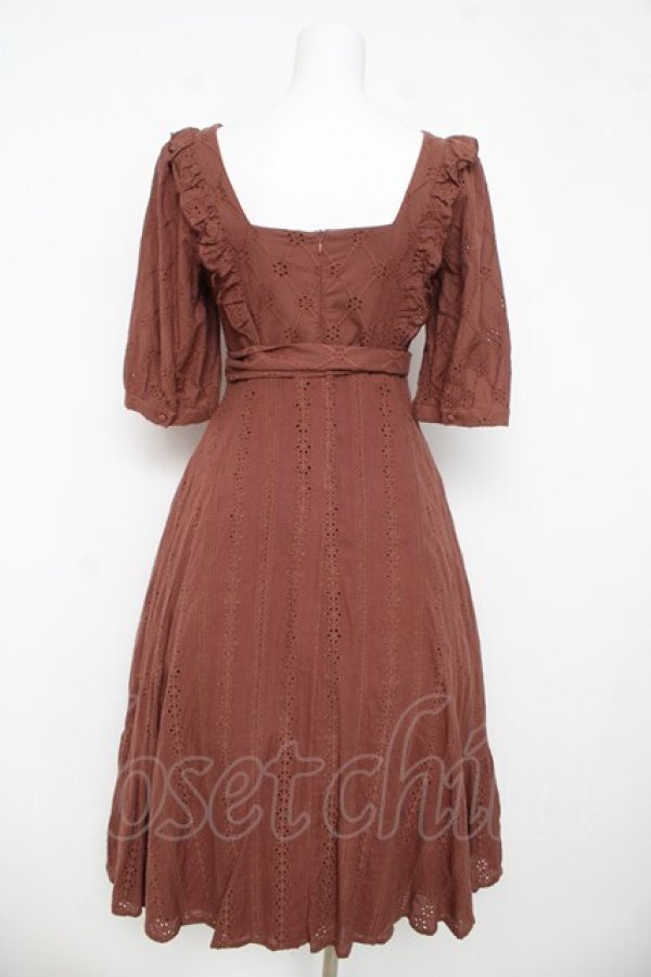 画像2: An MILLE / /コットンレースワンピース  ブラウン Y-26-03-03-104-EL-SK-SZ-ZY (2)