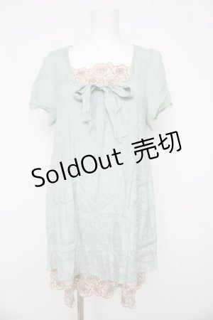 画像: axes femme / フロントリボンチュニ  ミント Y-26-03-03-109-AX-OP-SZ-ZY