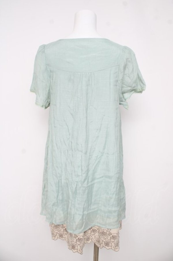 画像2: axes femme / フロントリボンチュニ  ミント Y-26-03-03-109-AX-OP-SZ-ZY (2)