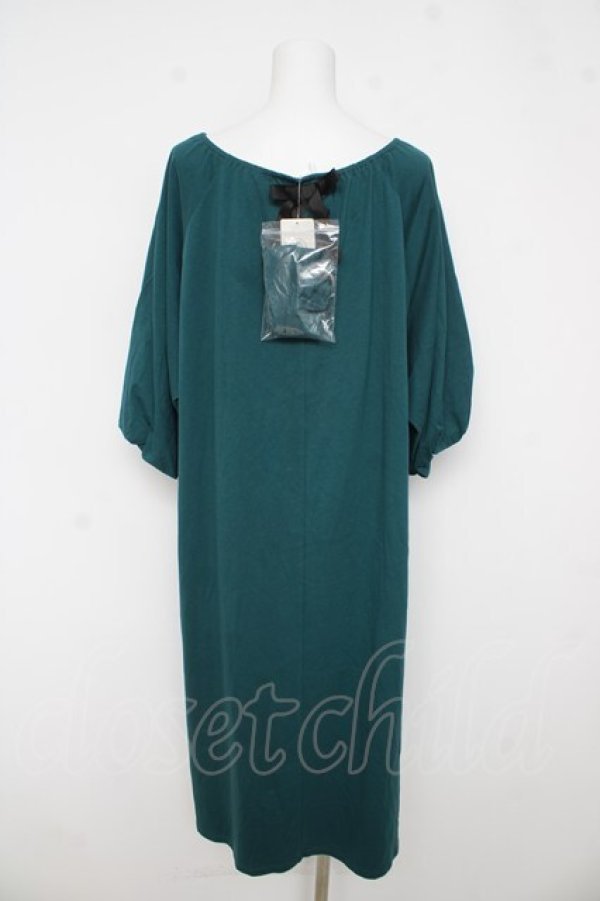画像2: axes femme / リラックスワンピース  グリーン Y-26-03-03-111-AX-OP-SZ-ZY (2)