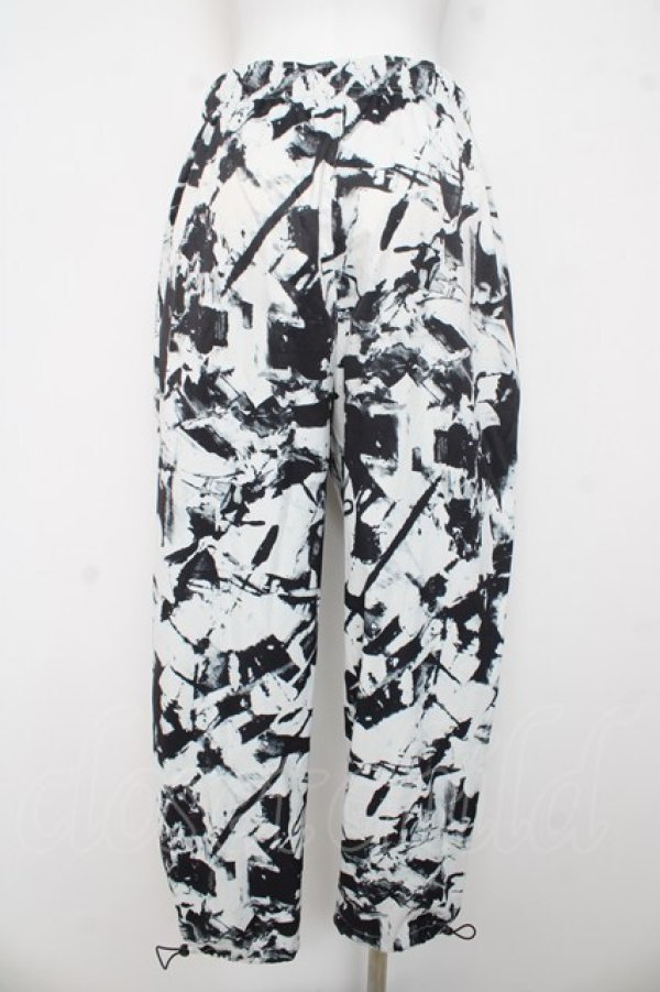 画像2: REFLEM / 総柄イージーパンツ F ブラック/ホワイト Y-26-03-03-112-PU-PA-SZ-ZY (2)
