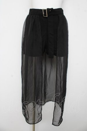 画像: REFLEM / ベルト付きレイヤードデザインショートパンツ F ブラック Y-26-03-03-113-PU-PA-SZ-ZY