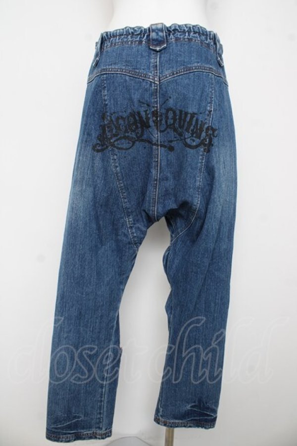 画像2: ALGONQUINS / ダメージデニムサルエルパンツ F ブルー Y-26-03-03-116-AL-PA-SZ-ZY (2)