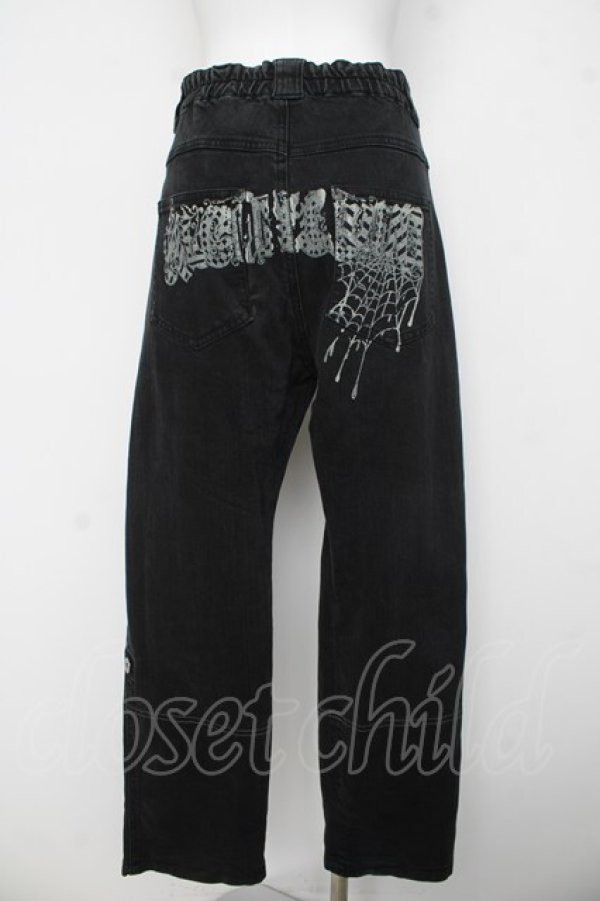 画像2: ALGONQUINS / ダメージデニムパンツ F ブラック Y-26-03-03-118-AL-PA-SZ-ZY (2)