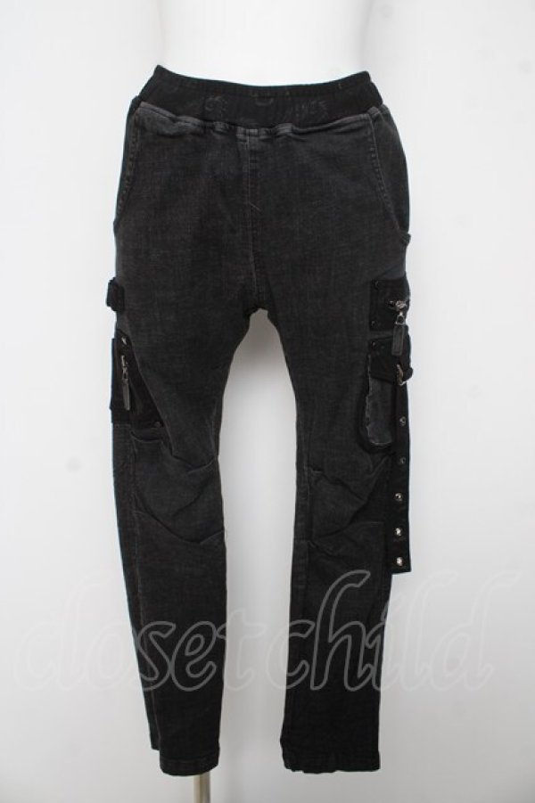 画像1: Qutie Frash / ミリタリーデニムパンツ  グレー Y-26-03-03-119-QU-PA-SZ-ZY (1)