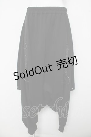 画像: SEX POT ReVeNGe / プリントフラップサルエルパンツ L 黒 Y-26-03-03-120-SP-PA-SZ-ZY