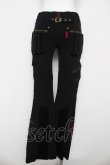画像2: Ozz Croce / 龍刺繍ZIPパンツ  ブラック/レッド Y-26-03-03-122-OO-PA-SZ-ZY (2)