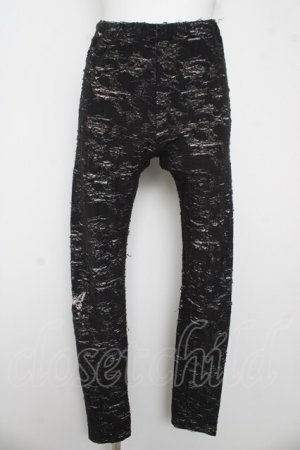 画像: PEACE NOW / ダメージガーゼレギンスパンツ M ブラック/ホワイト Y-26-03-03-123-PU-PA-SZ-ZY