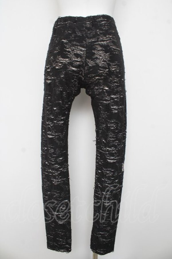 画像2: PEACE NOW / ダメージガーゼレギンスパンツ M ブラック/ホワイト Y-26-03-03-123-PU-PA-SZ-ZY (2)