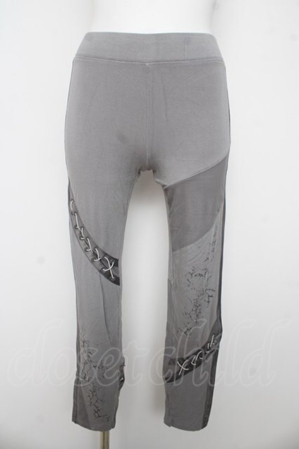 画像1: Ozz Croce / メッシュ切替レギンスパンツ  グレー Y-26-03-03-124-OO-PA-SZ-ZY (1)