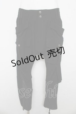 画像: Ozz Croce / ハイウエストサルエルパンツ  黒 Y-26-03-03-125-OO-PA-SZ-ZY