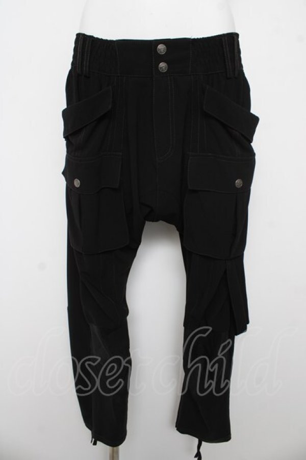 画像1: Ozz Croce / ハイウエストサルエルパンツ  黒 Y-26-03-03-125-OO-PA-SZ-ZY (1)