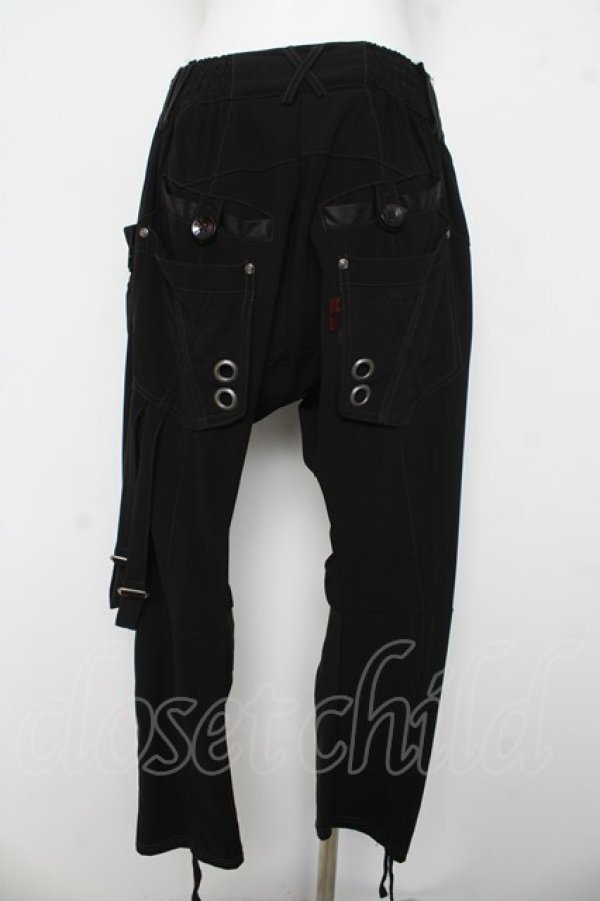 画像2: Ozz Croce / ハイウエストサルエルパンツ  黒 Y-26-03-03-125-OO-PA-SZ-ZY (2)