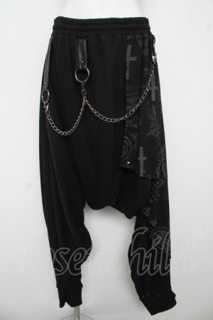 画像: SEX POT ReVeNGe / チェーン付きサルエルパンツ M 黒 Y-26-03-03-126-SP-PA-SZ-ZY