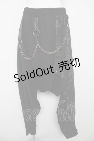 画像: SEX POT ReVeNGe / チェーン付きサルエルパンツ M 黒 Y-26-03-03-126-SP-PA-SZ-ZY