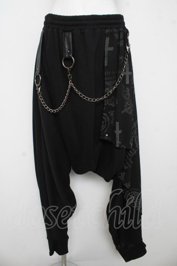画像1: SEX POT ReVeNGe / チェーン付きサルエルパンツ M 黒 Y-26-03-03-126-SP-PA-SZ-ZY (1)