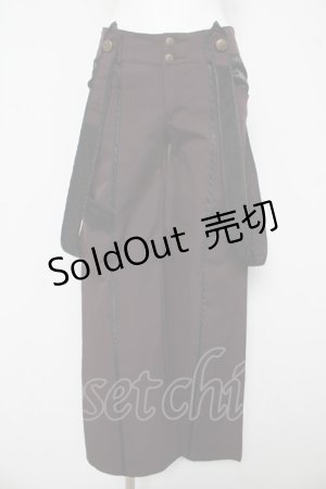 画像: Ozz oneste / サス付きピンストライプパンツ  ワイン Y-26-03-03-127-OO-PA-SZ-ZY