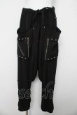 画像1: ALGONQUINS / 丸スタッズZIPサルエルパンツ F 黒 Y-26-03-03-129-AL-PA-SZ-ZY (1)