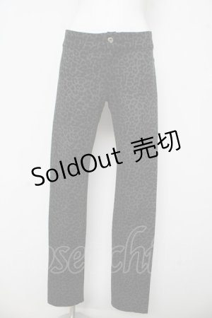 画像: ALGONQUINS / レオパード柄パンツ 2 グレー/ブラック Y-26-03-03-130-AL-PA-SZ-ZY