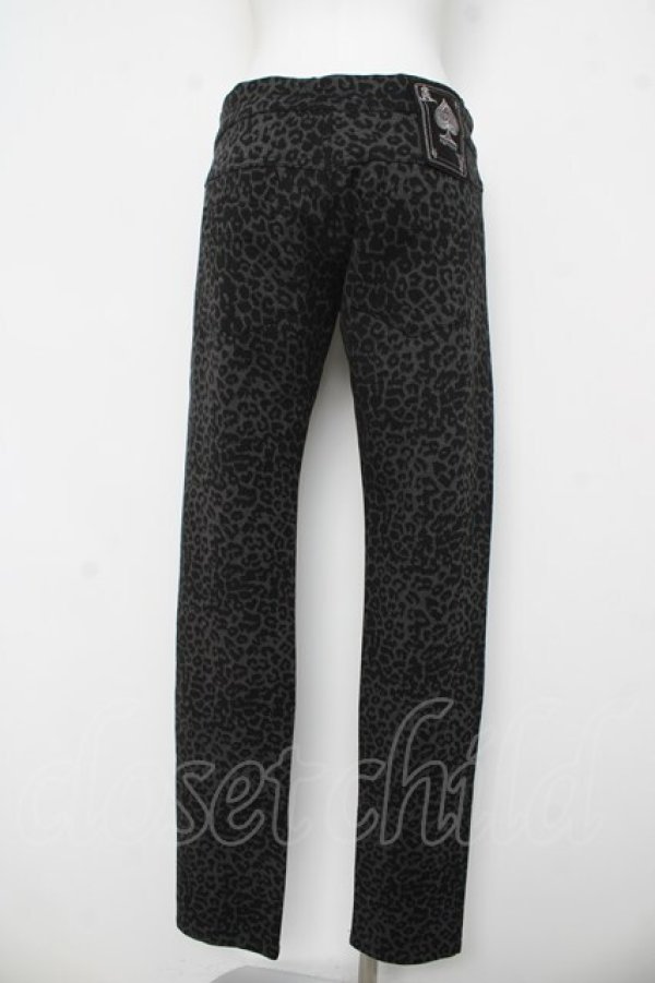 画像2: ALGONQUINS / レオパード柄パンツ 2 グレー/ブラック Y-26-03-03-130-AL-PA-SZ-ZY (2)