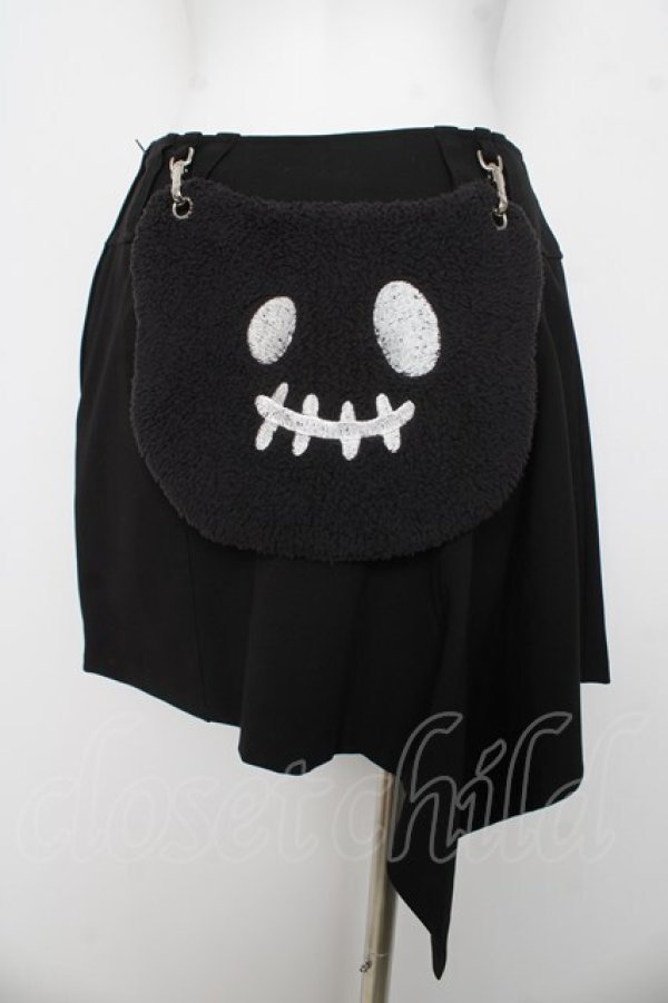 画像1: PEACE NOW / エヴィちゃんフラップ付きアシメスカート M ブラック Y-26-03-03-134-PU-SK-SZ-ZY (1)