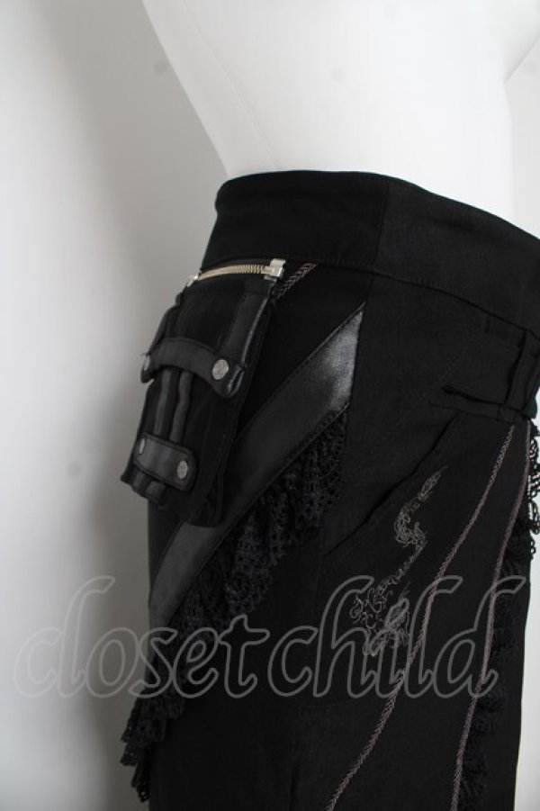 画像4: Ozz Croce / 龍刺繍切替ロングスカート  黒 Y-26-03-03-136-OO-SK-SZ-ZY (4)