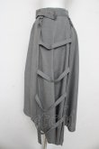 画像3: Ozz Croce / アシメラップ風レイヤードスカート  グレー Y-26-03-03-138-OO-SK-SZ-ZY (3)