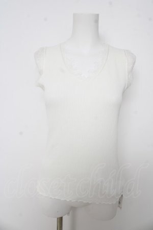 画像: axes femme / バックレースタンクトップ  白 Y-26-03-03-011-AX-TO-SZ-ZY