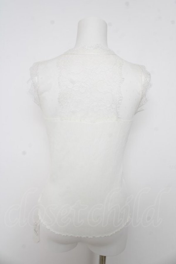 画像2: axes femme / バックレースタンクトップ  白 Y-26-03-03-011-AX-TO-SZ-ZY (2)