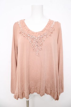 画像: axes femme / BACKリボンモチーフプルオーバー  ピンク Y-26-03-03-015-AX-TO-SZ-ZY