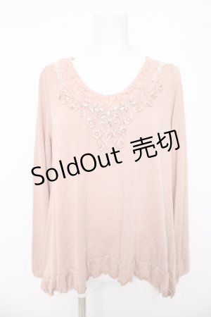 画像: axes femme / BACKリボンモチーフプルオーバー  ピンク Y-26-03-03-015-AX-TO-SZ-ZY