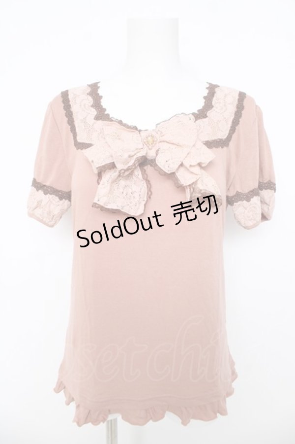 画像1: axes femme / BIGリボンプルオーバー  ピンク Y-26-03-03-016-AX-TO-SZ-ZY (1)