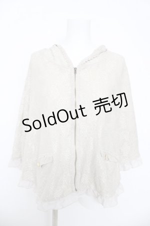 画像: axes femme / レーシーポンチョ  生成り Y-26-03-03-018-AX-TO-SZ-ZY