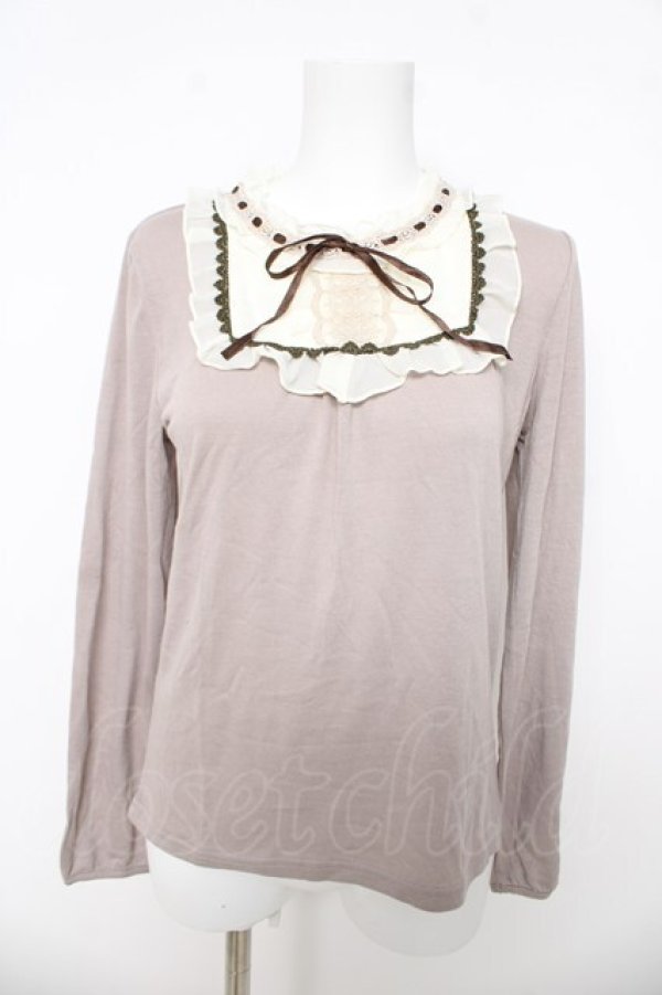 画像1: axes femme / スクエアヨークカットソー  ベージュ Y-26-03-03-019-AX-TO-SZ-ZY (1)