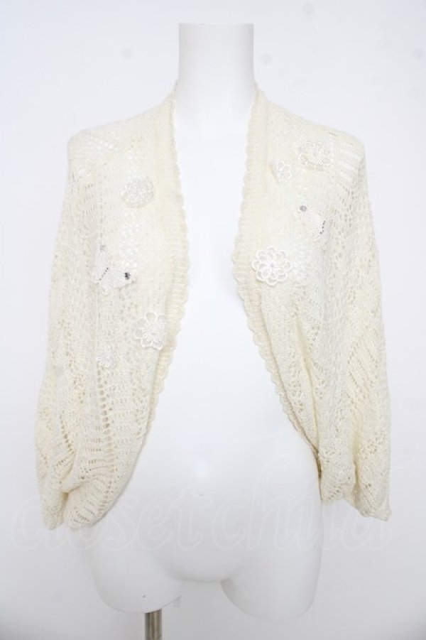 画像1: axes femme / 後ろレースニットドルマントップス  生成り Y-26-03-03-021-AX-TO-SZ-ZY (1)